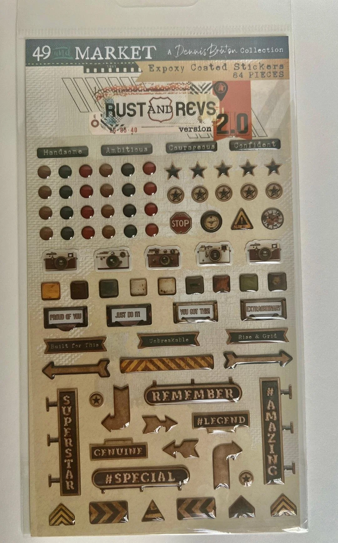 49 and Market Rust and Revs 2.0 Epoxy Stickers