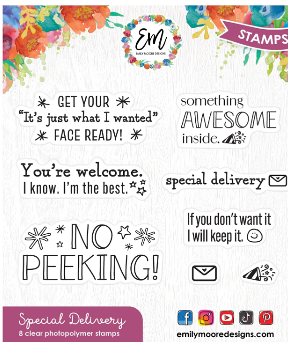 Emily Moore designs - Special Delivery Stamp Set