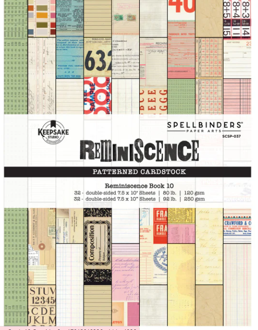 Spellbinders - Reminiscence Book 10 Patterned Cardstock by Esther Glas
