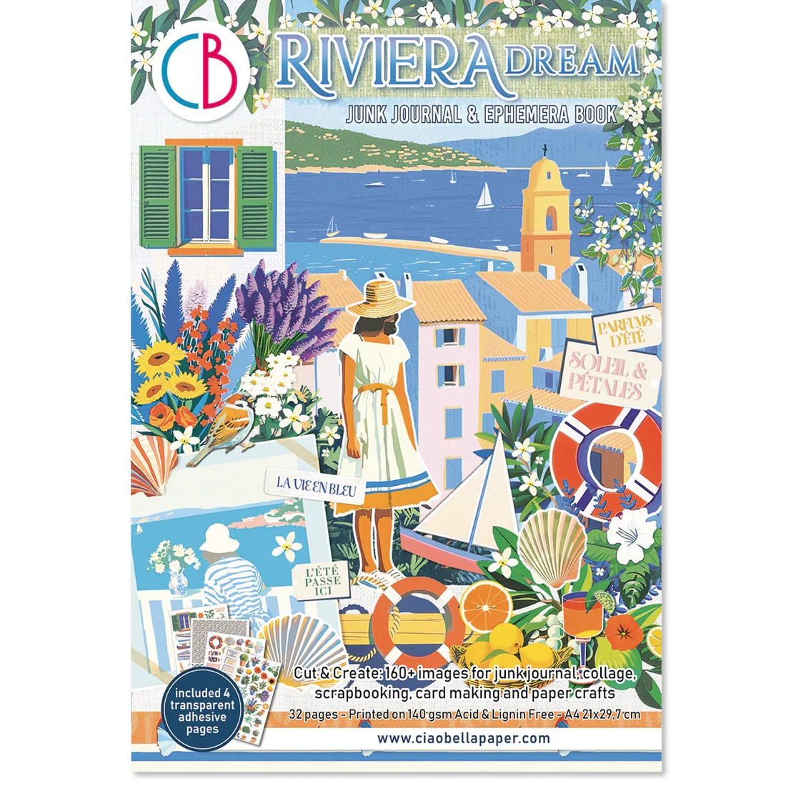 Ciao Bella - Riviera Dream Junk Journal & Ephemera Book A4 32/Page
