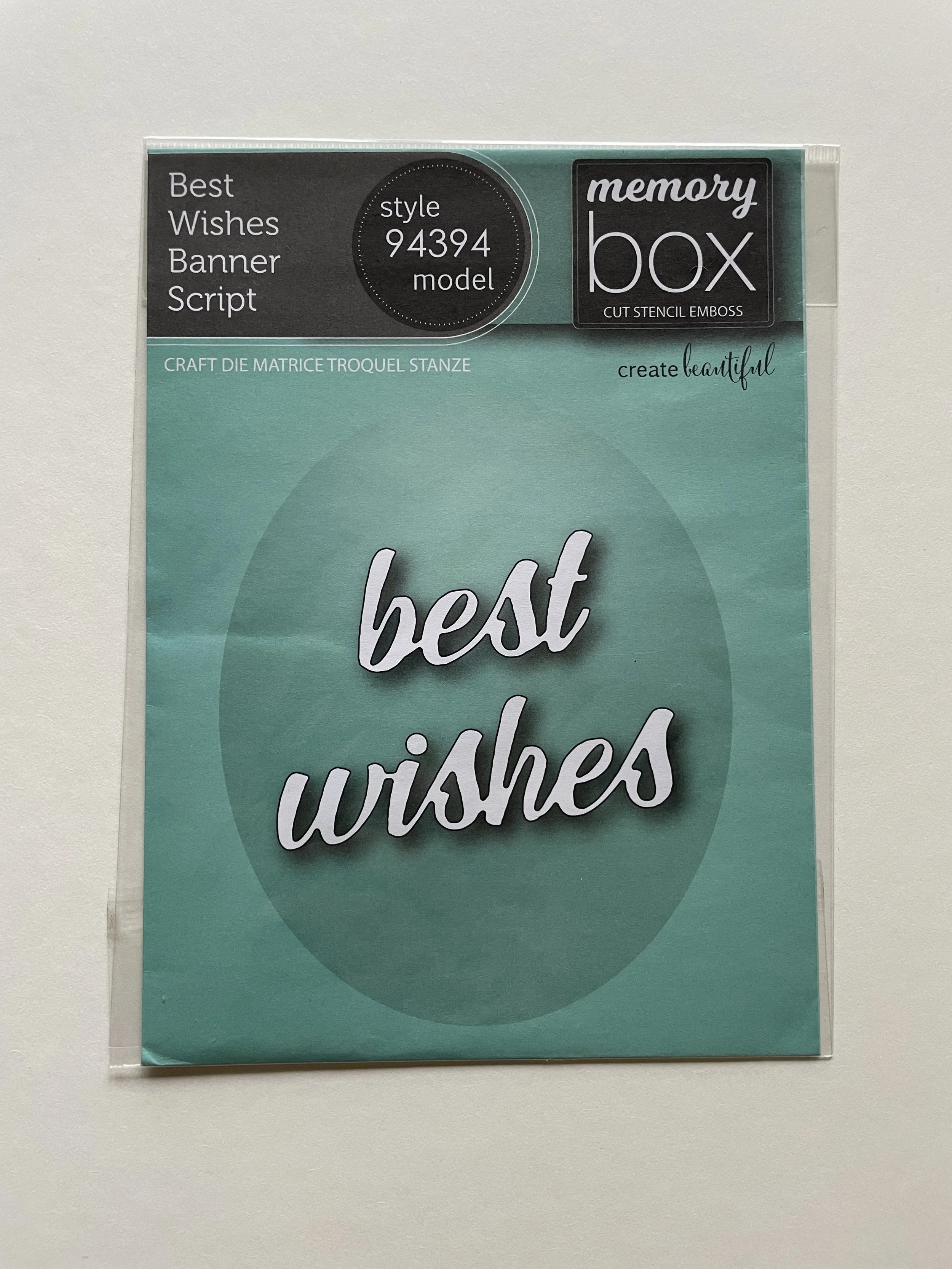 Memory Box Best Wishes Banner Script