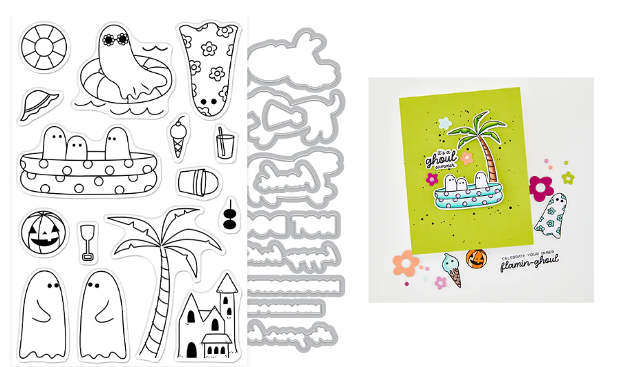 Hero Arts Beach Boos Stamp + Cut