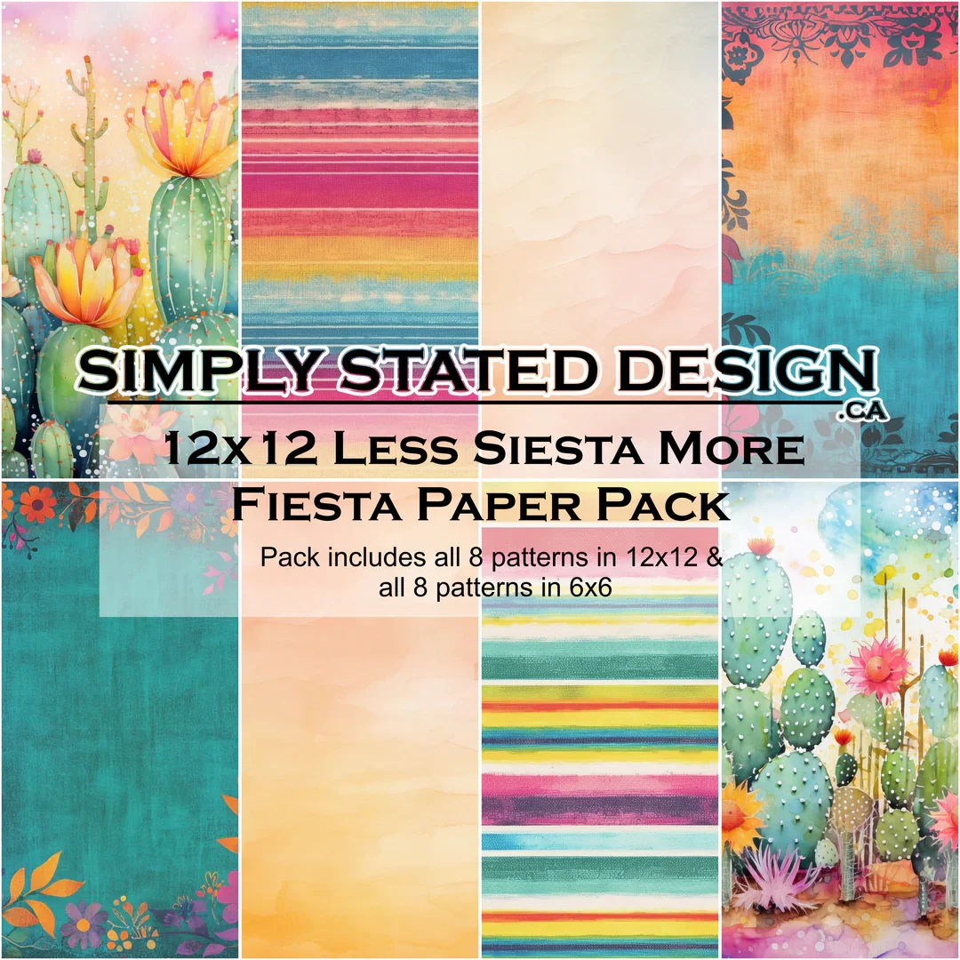 Less Siesta More Fiesta 12 x 12 Paper Pack