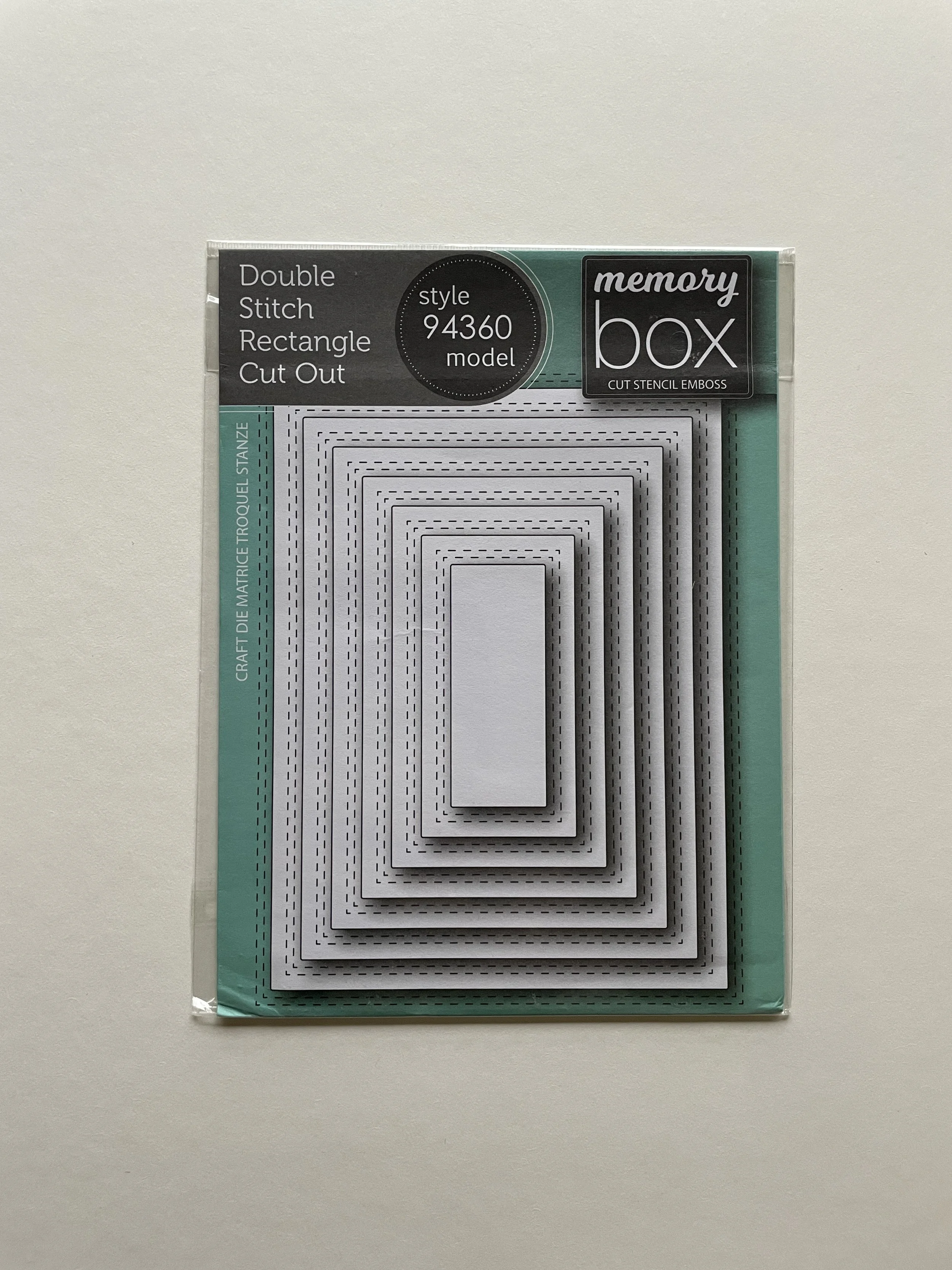 Memory Box Double Stitch Rectangle Cut Out