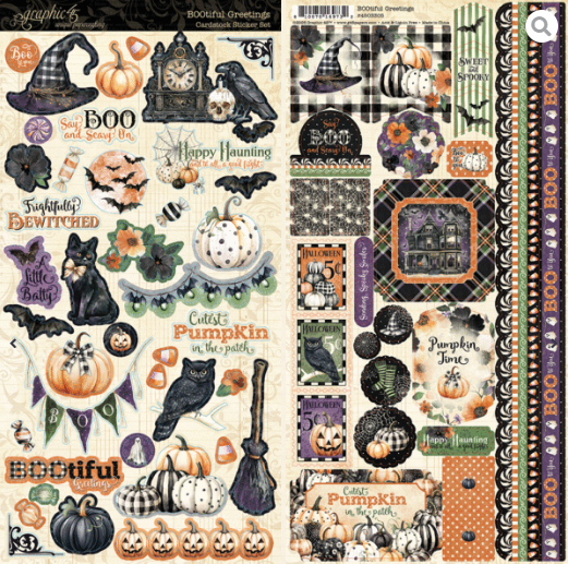 Graphic 45 - Bootiful Greetings Sticker Set