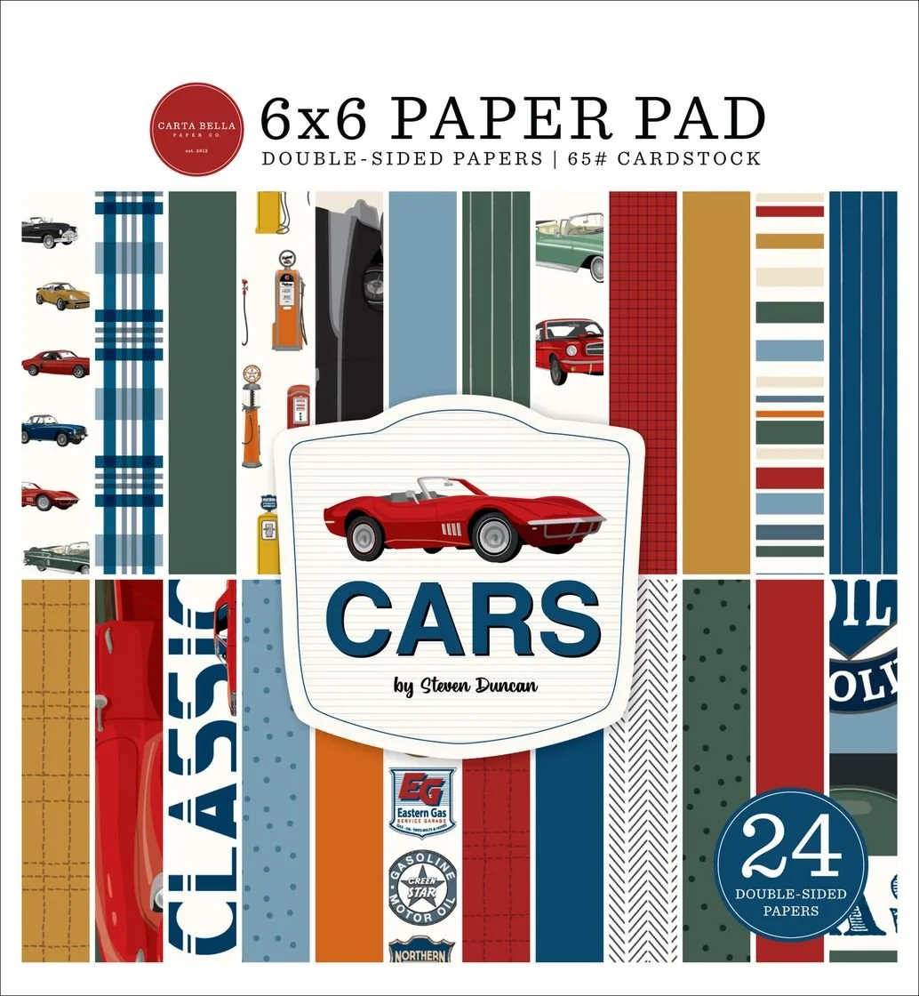 Carta Bella Double-Sided Paper Pad 6 x 6-Cars