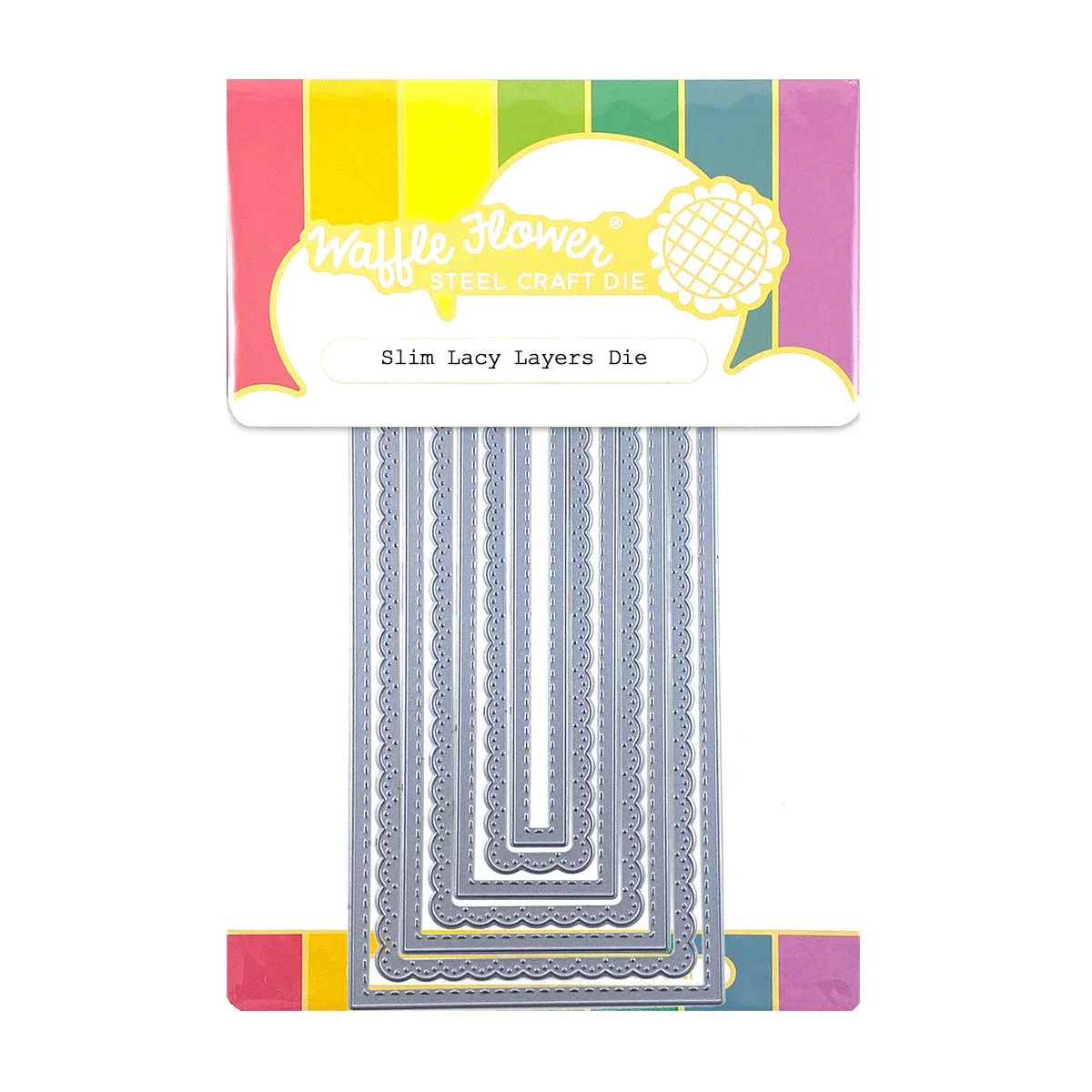 Waffle Flower Crafts-Slimline Lacy Layers Die