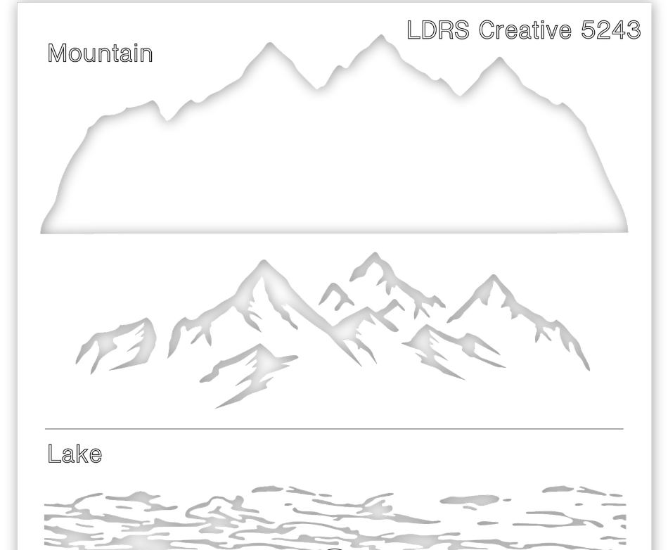 LDRS - Mountain & Lake Layering Stencil