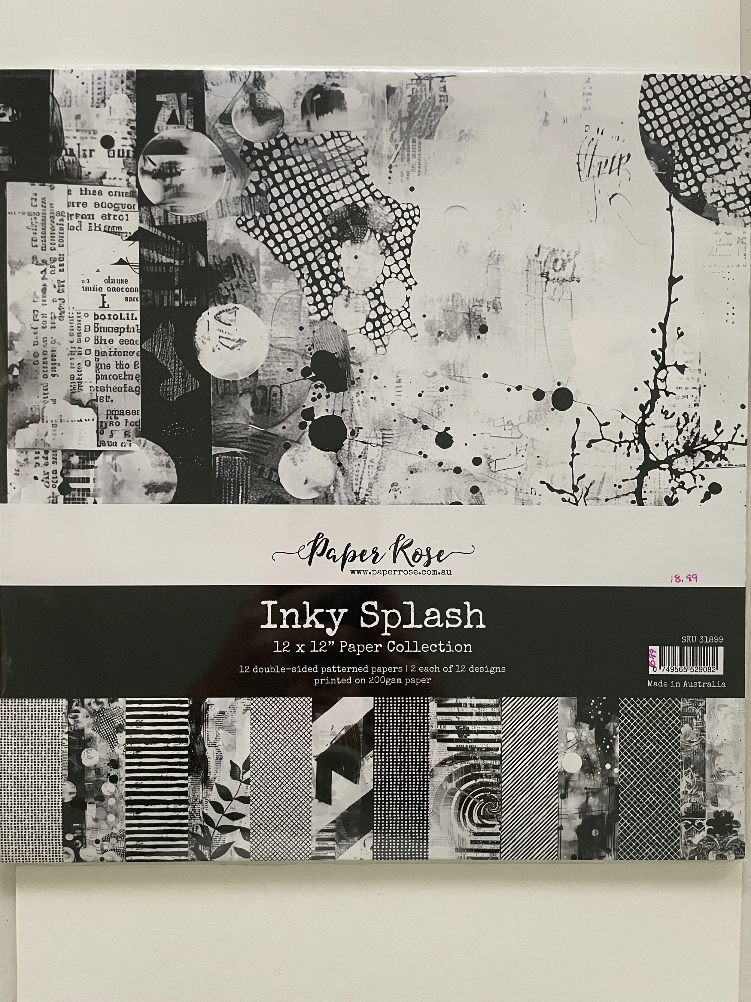 Paper Rose Studio Inky Splash 12x12 Paper Pack