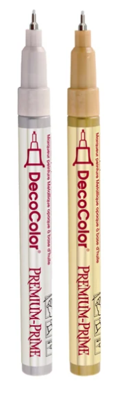 DecoColor -  Premium Extra Fine Tip Gold and Silver Markers
