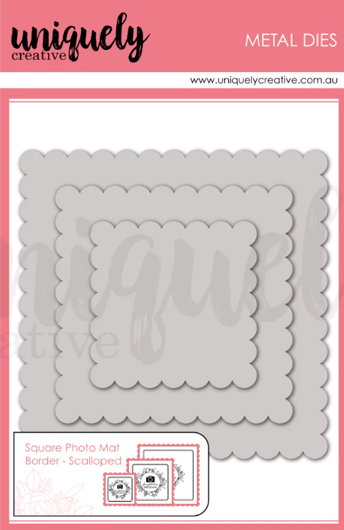 Uniquely Creative-Square Photo Mat Border Die-Scalloped