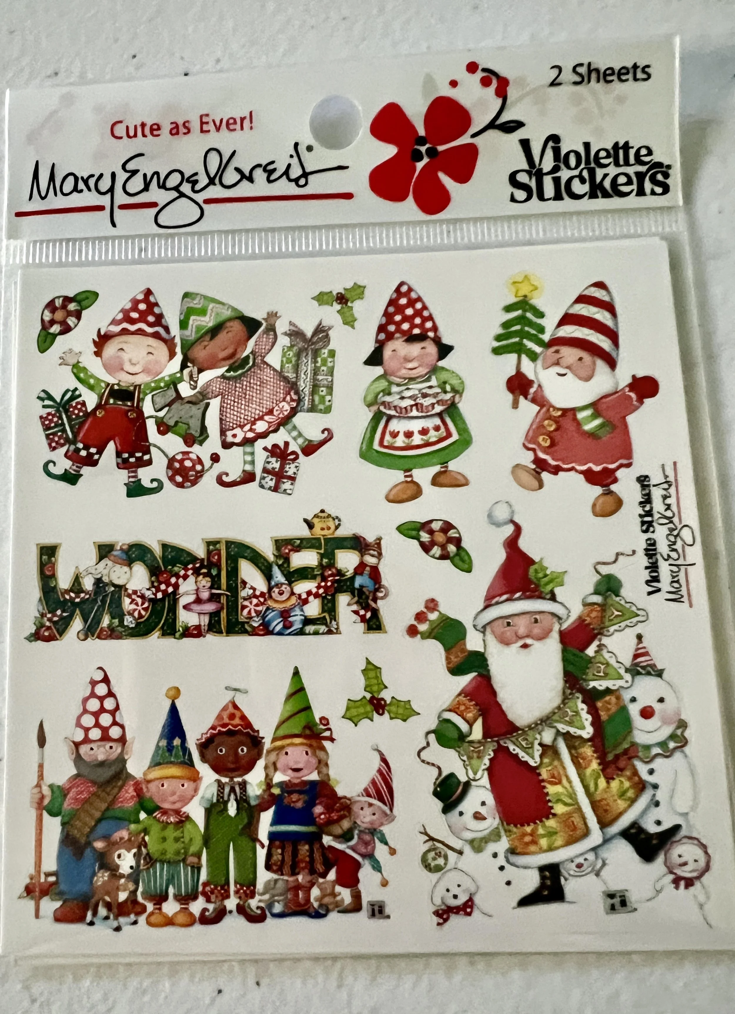 Violette Stickers - Mary Englebreit Mary's Wonder Christmas Stickers