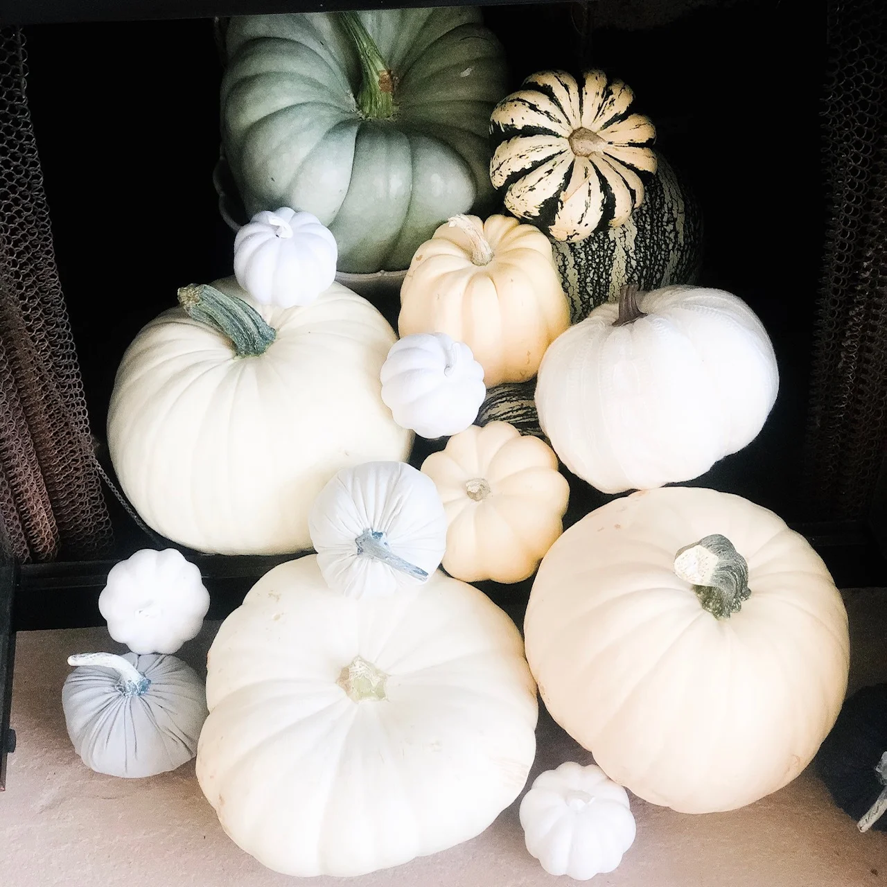 MY FALL FIREPLACE DECOR