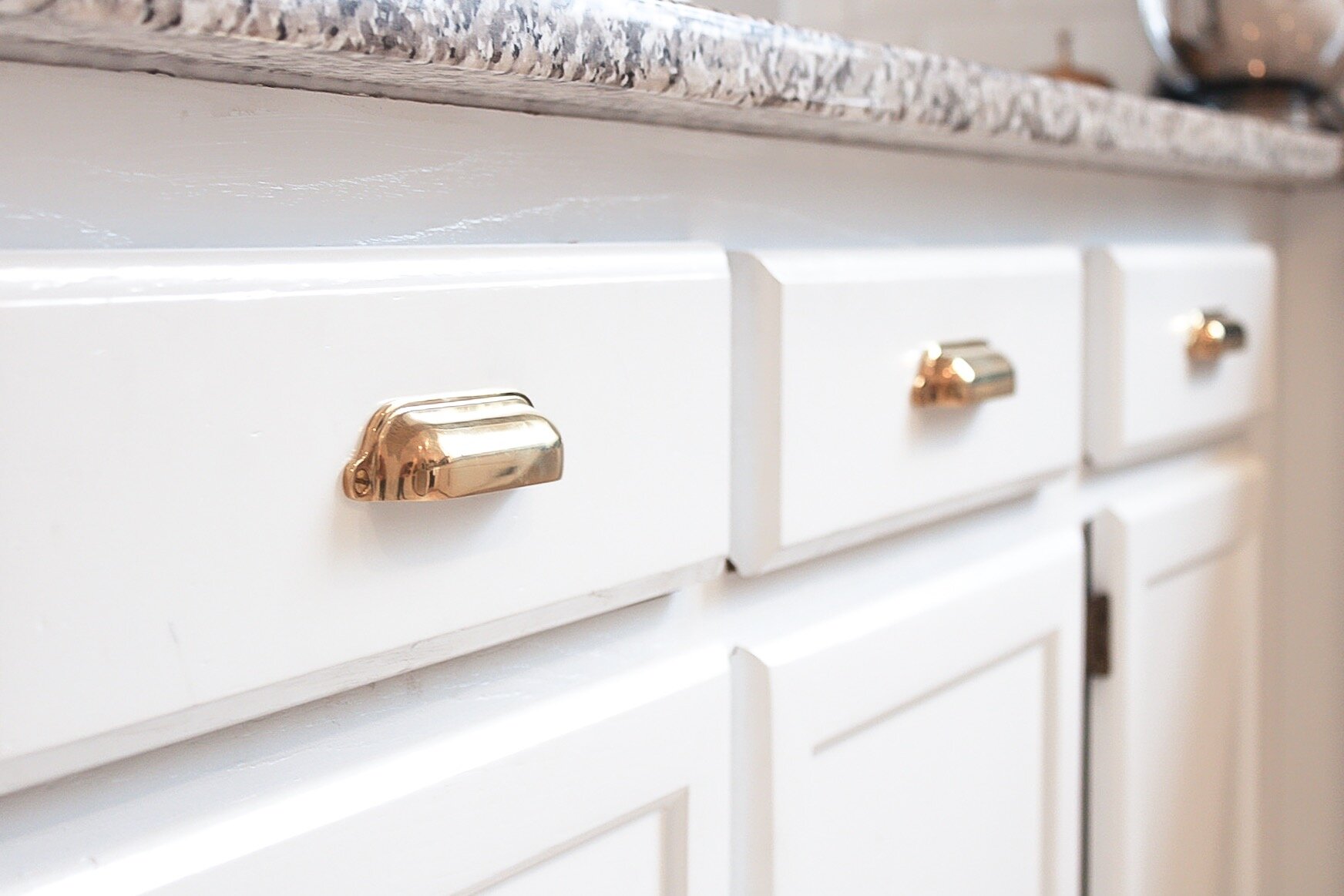 Unlacquered Brass Kitchen Hardware