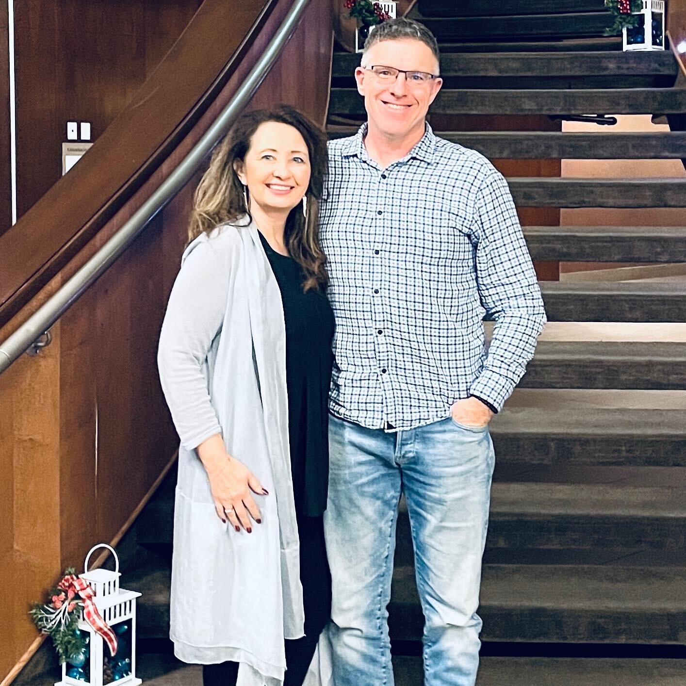 Reflecting back as we stand on the staircase where some of our wedding pics were taken. #foreverlove