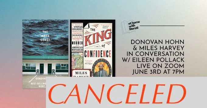 CANCELED Literati Books, Ann Arbor: Virtual Book Launch of THE INNER COAST