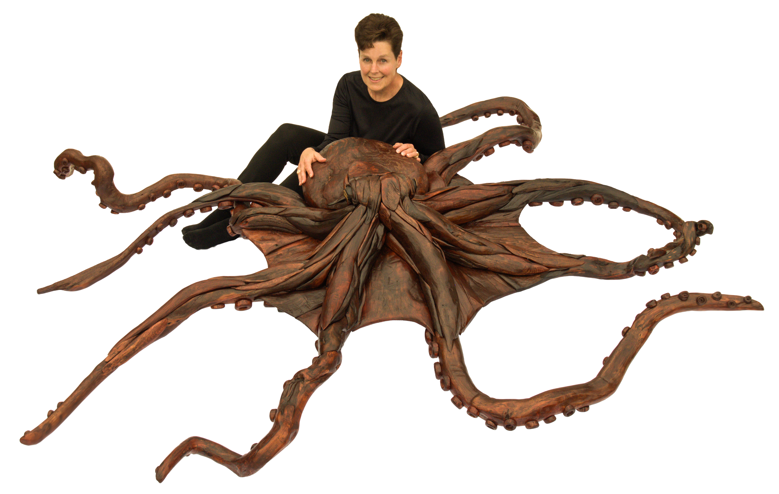 Giant Pacific Octopus Driftwood Sculpture by Molly Omann