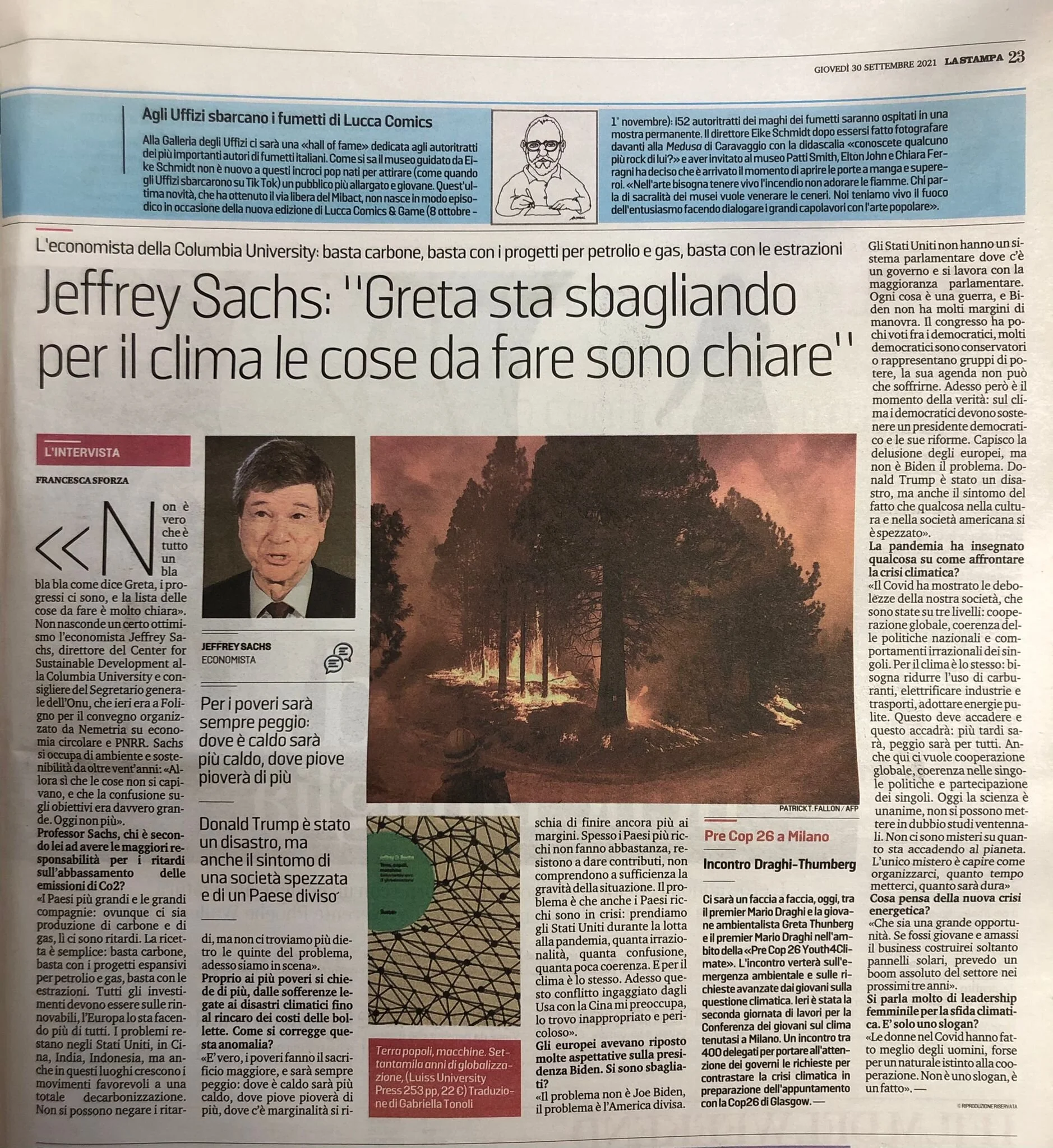 Jeffrey Sachs: "Greta sta sbagliando per il clima le cose da fare sono chiare"