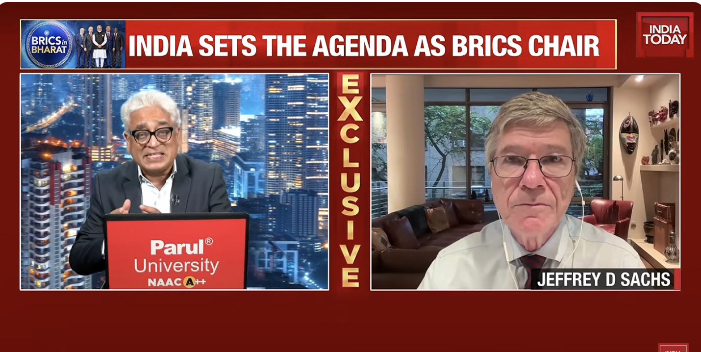 Jeffrey Sachs On Global Geopolitics, The BRICS Summit In India, And India-China Bilateral Ties
