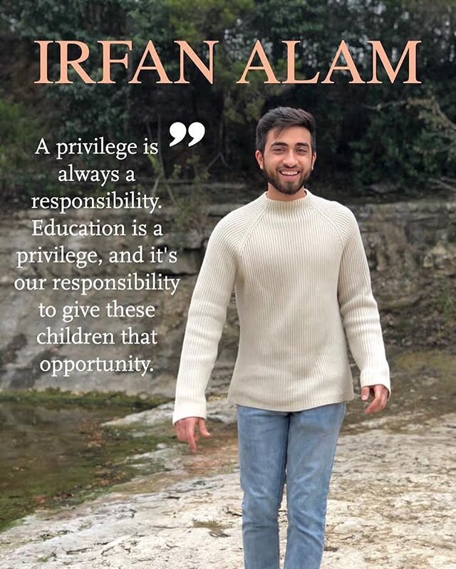 Say Salaam to our spotlight Irfan Alam! He is the President of Austin&rsquo;s Young Professionals Chapter of The Citizen&rsquo;s Foundation (TCF), a non-profit building schools to provide life-long opportunities for the 20+ million children in Pakist