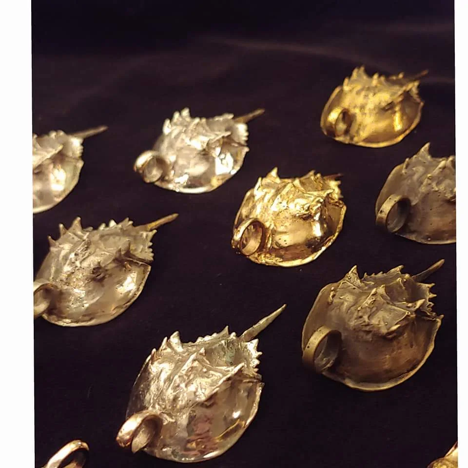 Sterling Silver, Polished Brass, Antique Brass