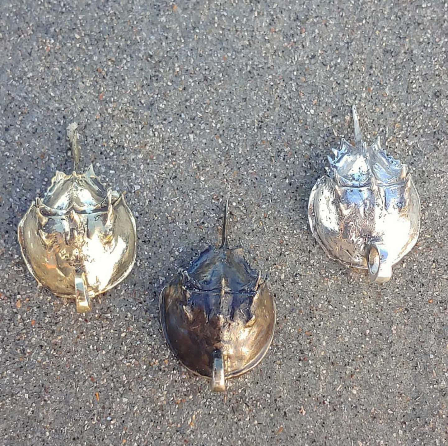 Polished Brass, Antique Brass, Sterling Silver