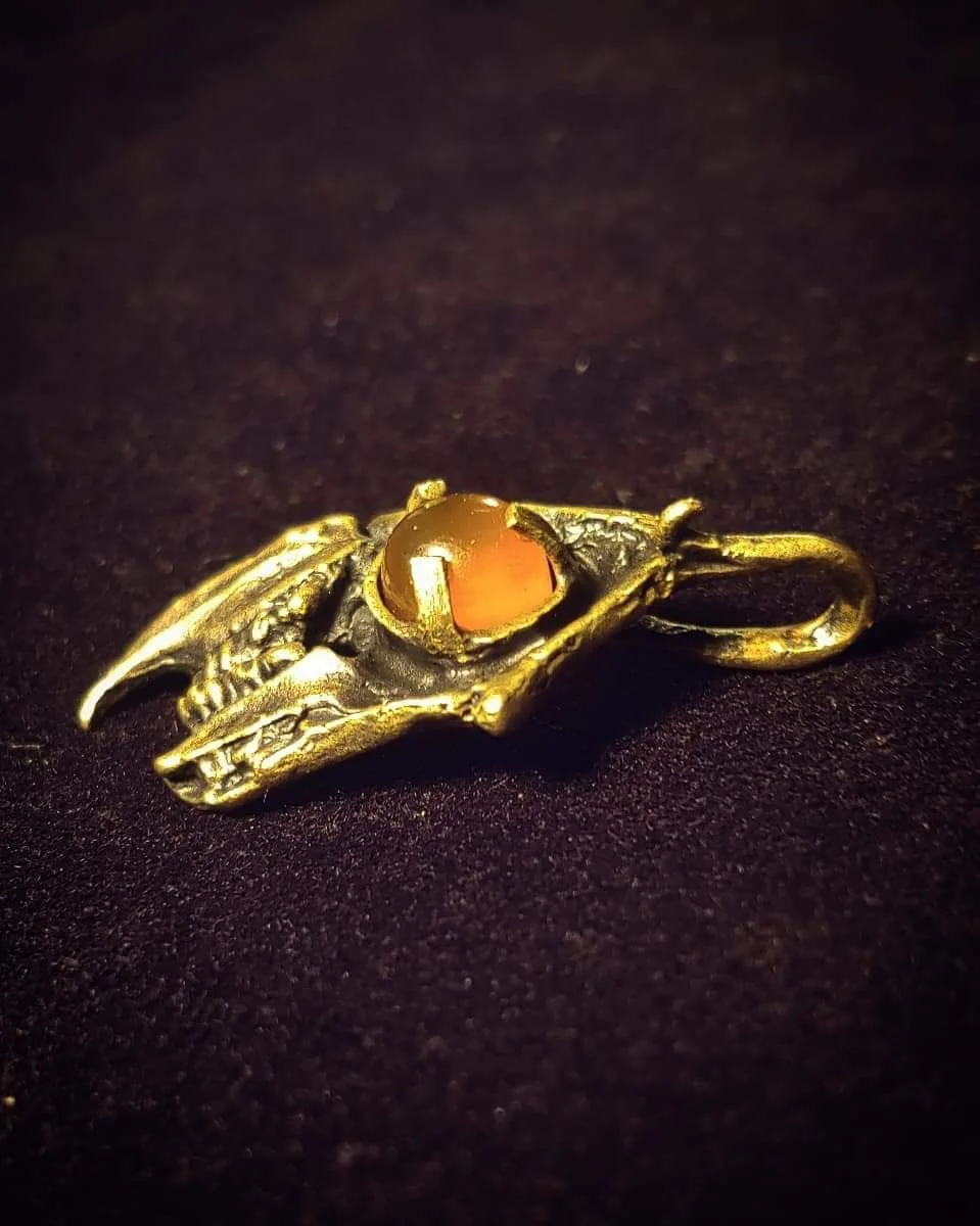 Antique Brass - Carnelian