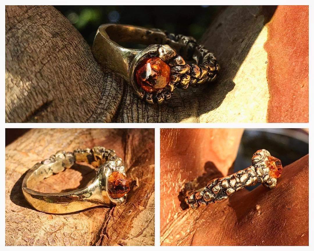 Polished Brass - Spessartine Garnet