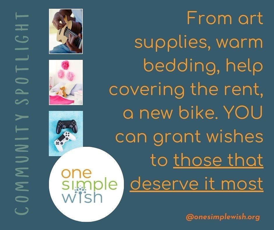 @OneSimpleWish serves children and youth impacted by foster care, homelessness, and other challenging circumstances. These resilient souls often face tough situations beyond their control, but through your support, they offer them moments of joy, hop
