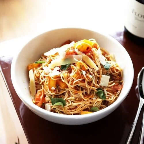 Spicy Tomato &amp; Arugula Angel Hair Pasta