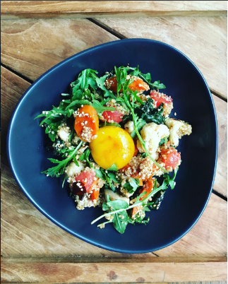 Warm Quinoa with Vegetables and Eggs