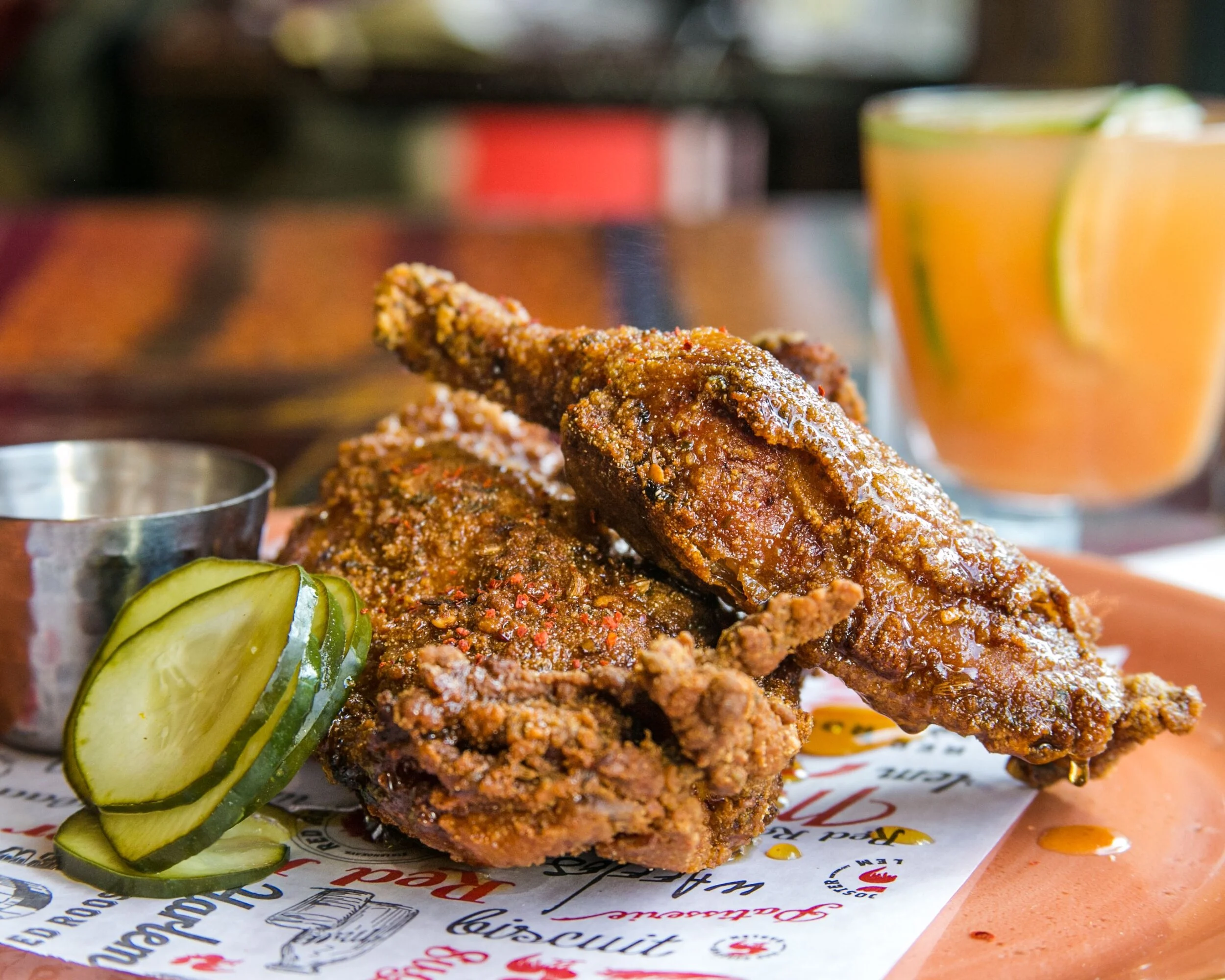 Pan Fried Chicken with Berbere Hot Honey