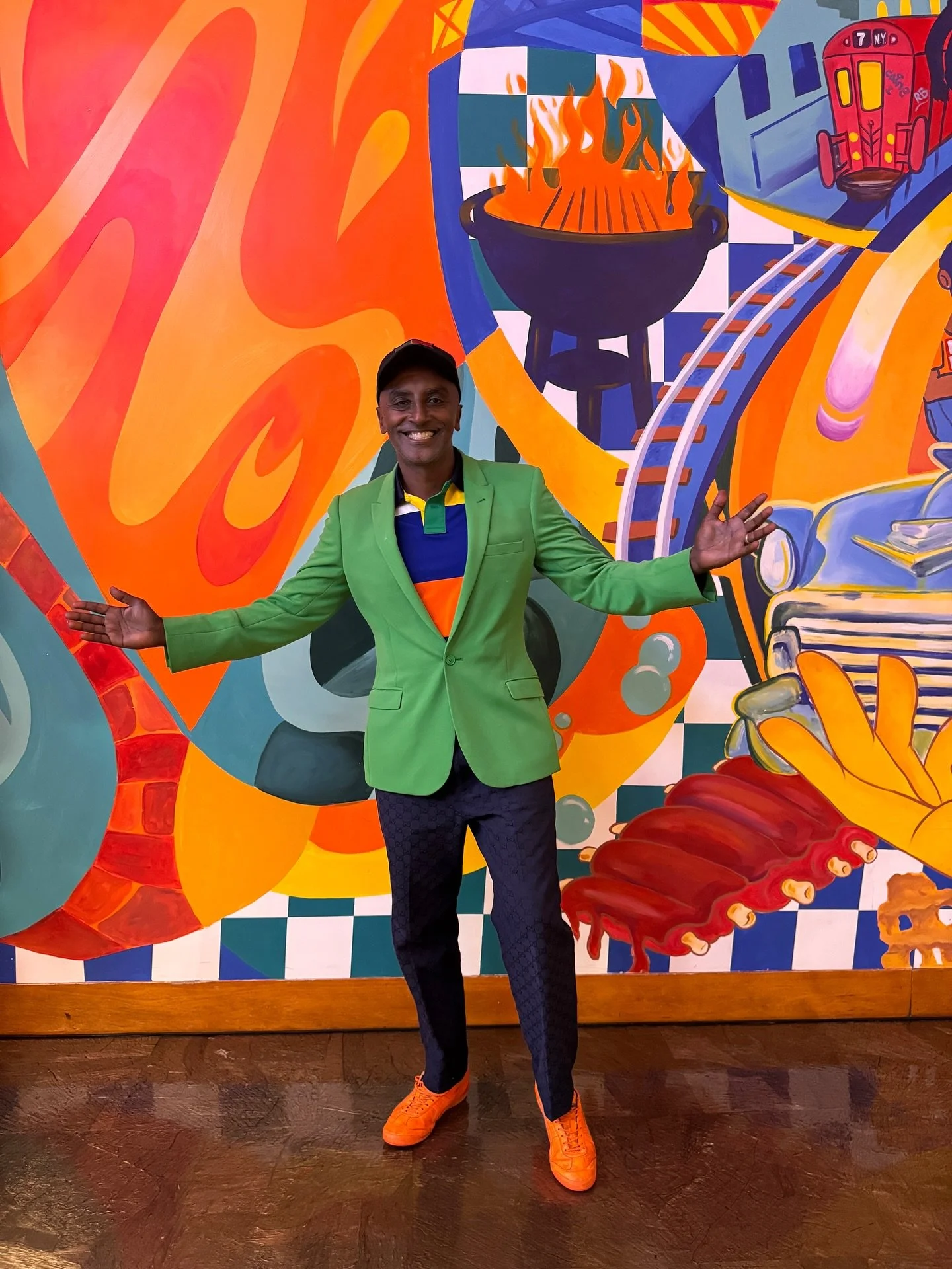 You already know the food&rsquo;s going to be fire, but the walls? 🔥🔥🔥 Queens legend @LadyPinkNYC, also known as the &ldquo;First Lady of Graffiti,&rdquo; made us a custom mural that brings the same bold energy as our BBQ. 

Catch her incredible w