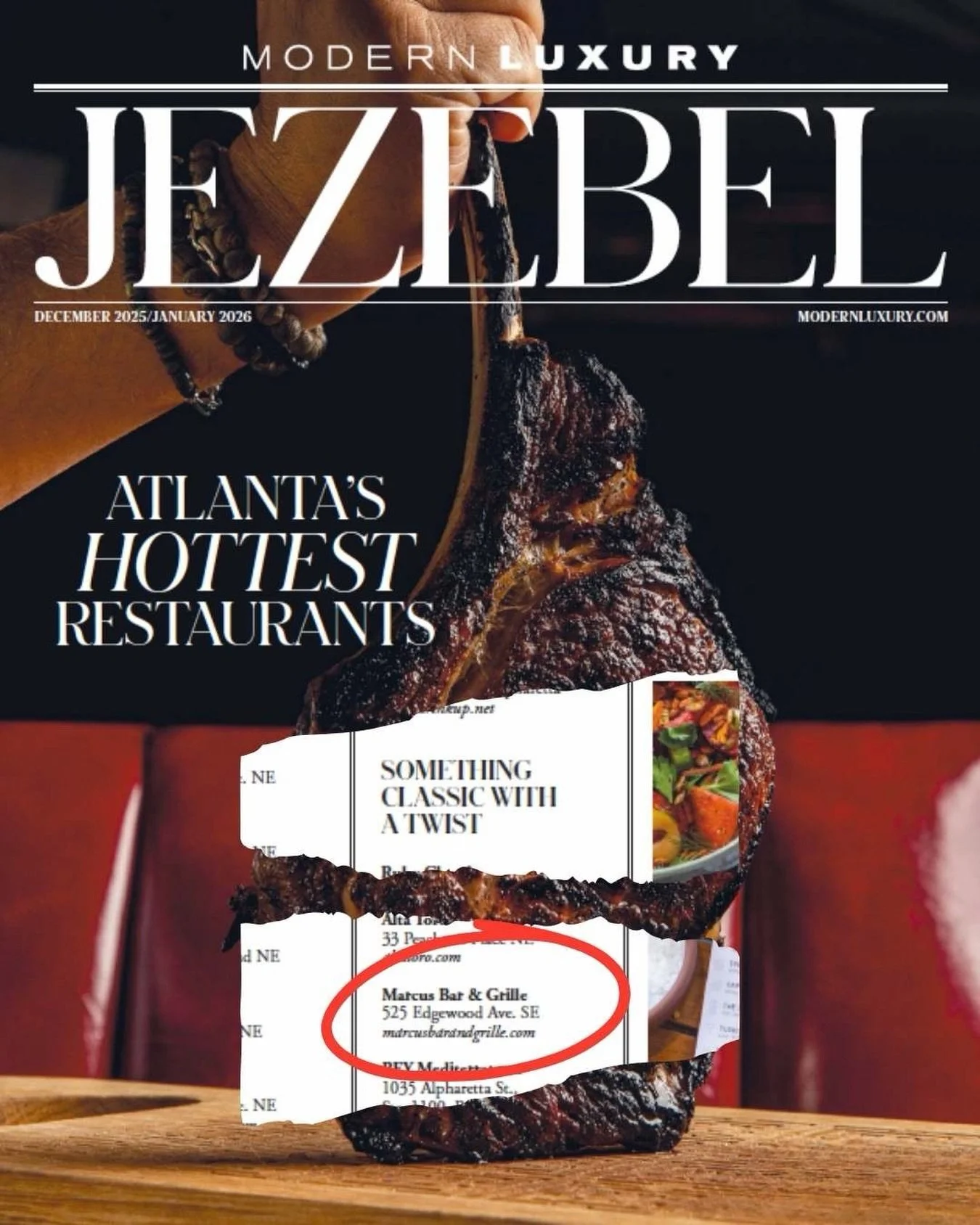 Woohoo! Thank you, @jezebelmagazine, for naming @marcusbarandgrille one of Atlanta&rsquo;s hottest restaurants! Such a stellar list...we&rsquo;re in great company!