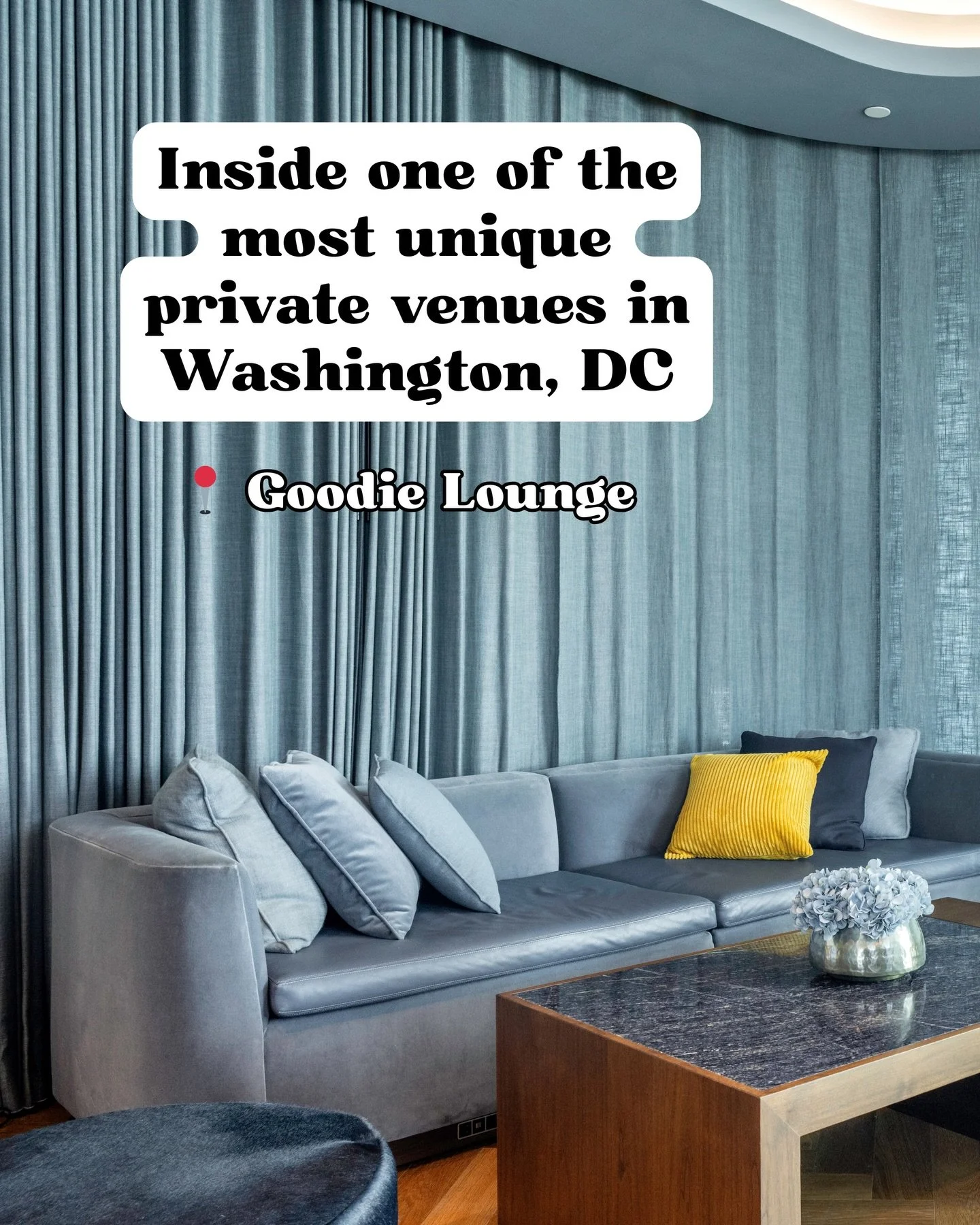 Some gatherings deserve a room that feels a little special.

Up high on the 11th floor of @themorrowhotel, the @GoodieMarcusDC Lounge is where we bring people together. Brand activations, speaker panels, corporate cocktail hours, and celebrations wit