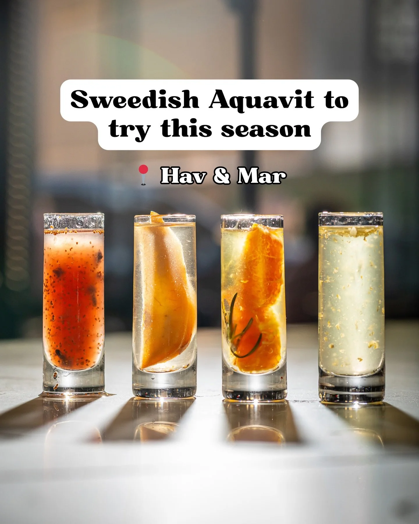 Cheers! At @havandmar we&rsquo;re pouring house-infused aquavit to be enjoyed straight or as a highball. 

In Sweden it&rsquo;s sipped alongside big feasts and big moments, but I say even the small moments are worth celebrating. Sk&aring;l!