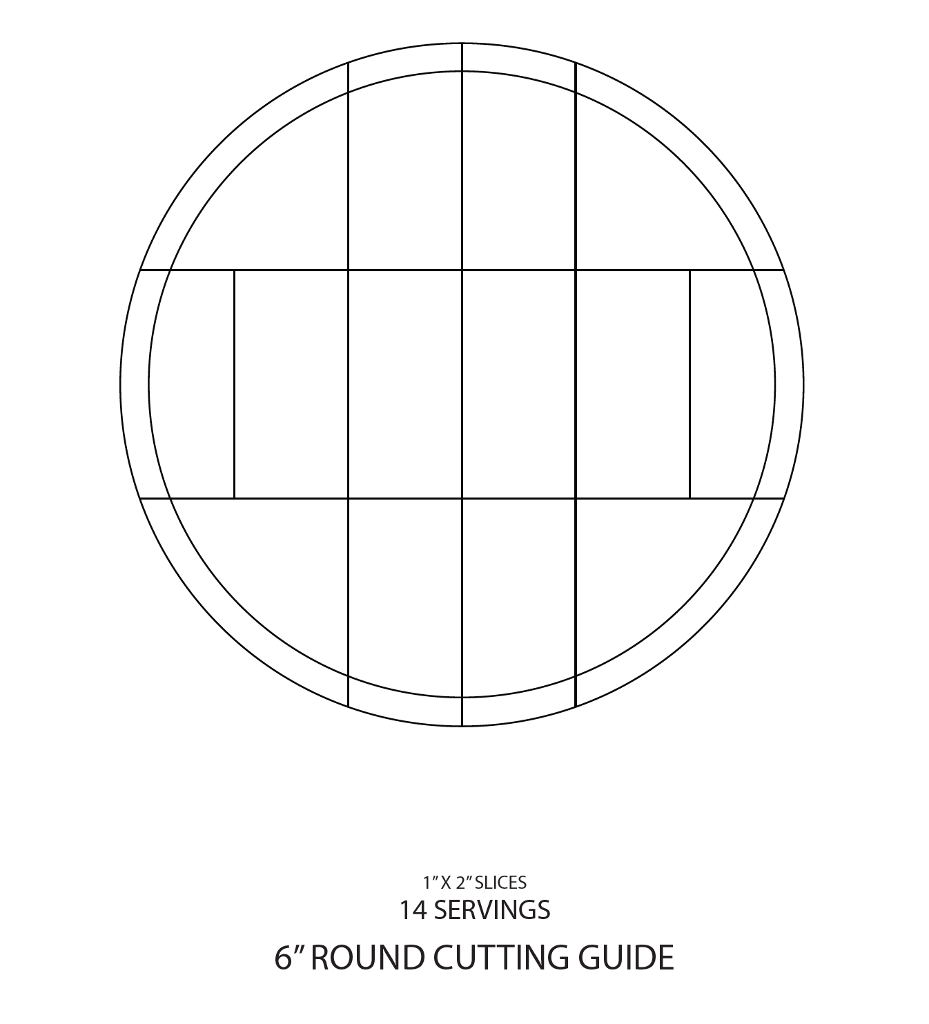 6 inch cake cutting guide