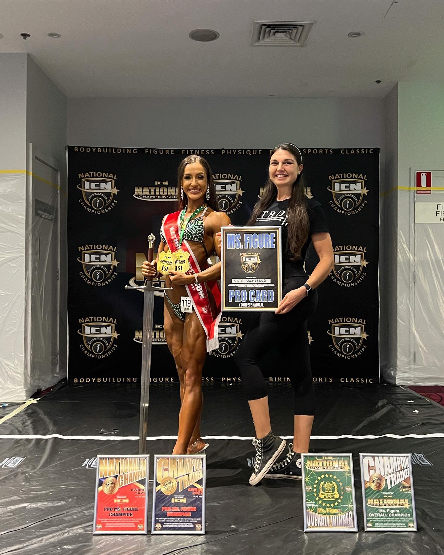 Introducing ICN&rsquo;s newest Figure Pro @_katearchibald 🗡👑

Six months ago we set out with the goal to win an overall in sports model&hellip; today we walked away with an ICN pro card in Ms. Figure and Kate also took home 🥇 in her pro debut at t