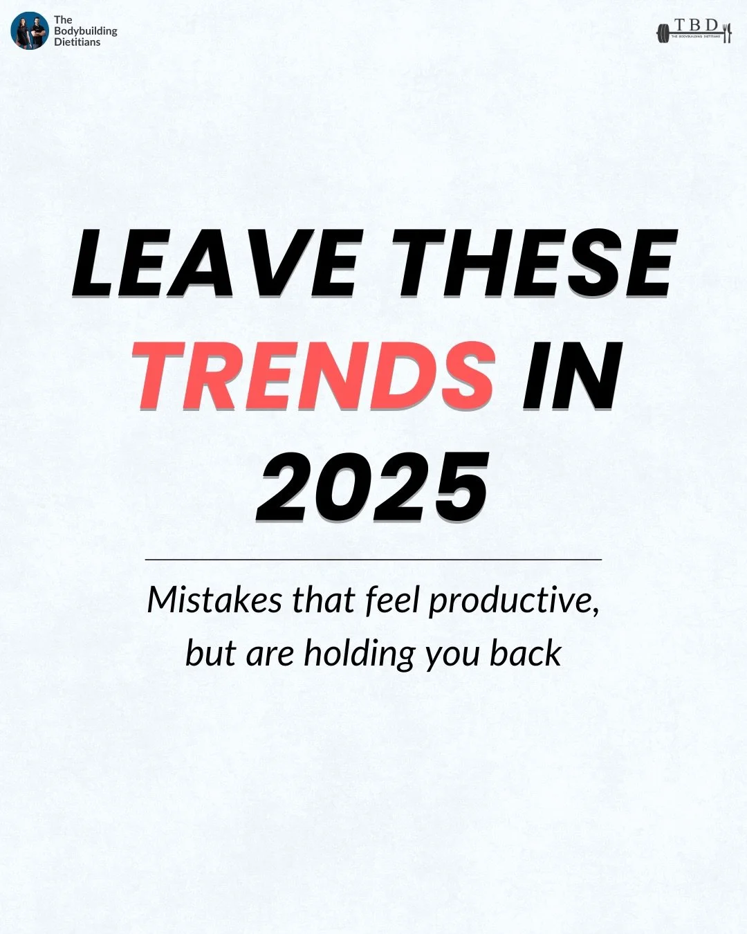 Not everything that looks productive is actually helping you progress.

Each year, certain ideas, methods, and ways of thinking gain traction in fitness spaces. Most start with good intentions. People want better results, better health, better perfor