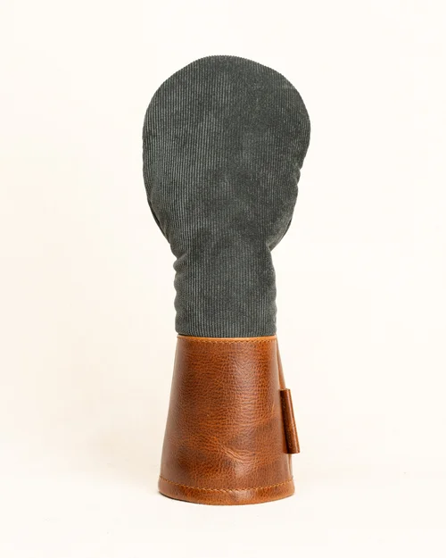 Coprimazza In Pelle Premium Con Girasole Per Legno Fairway - Testa N. 3, 5, 7, X - Regalo Golf