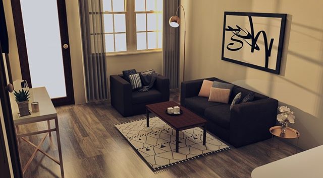 Special shoutout to the very first clients of Designs by SydStew! Thank you for trusting me and giving me the opportunity to get creative with your new apartment! *Peep the custom artwork above the couch* if you&rsquo;re interested in getting your sp