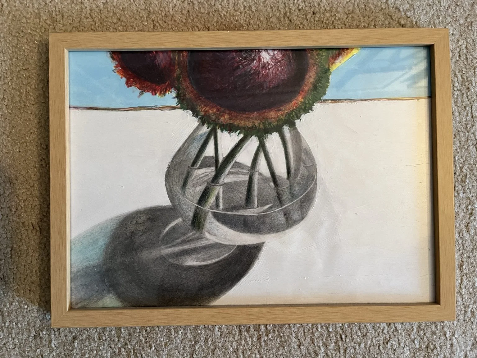 Sunflowers in Glass Vase