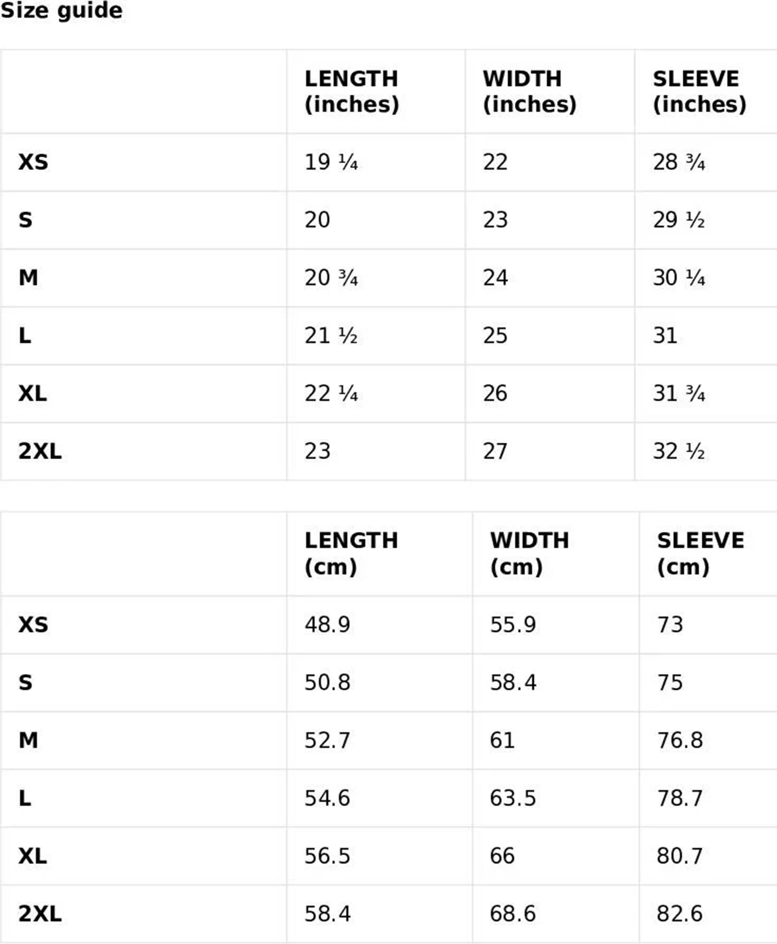 Womens Cropped Windbreaker Sizes.png