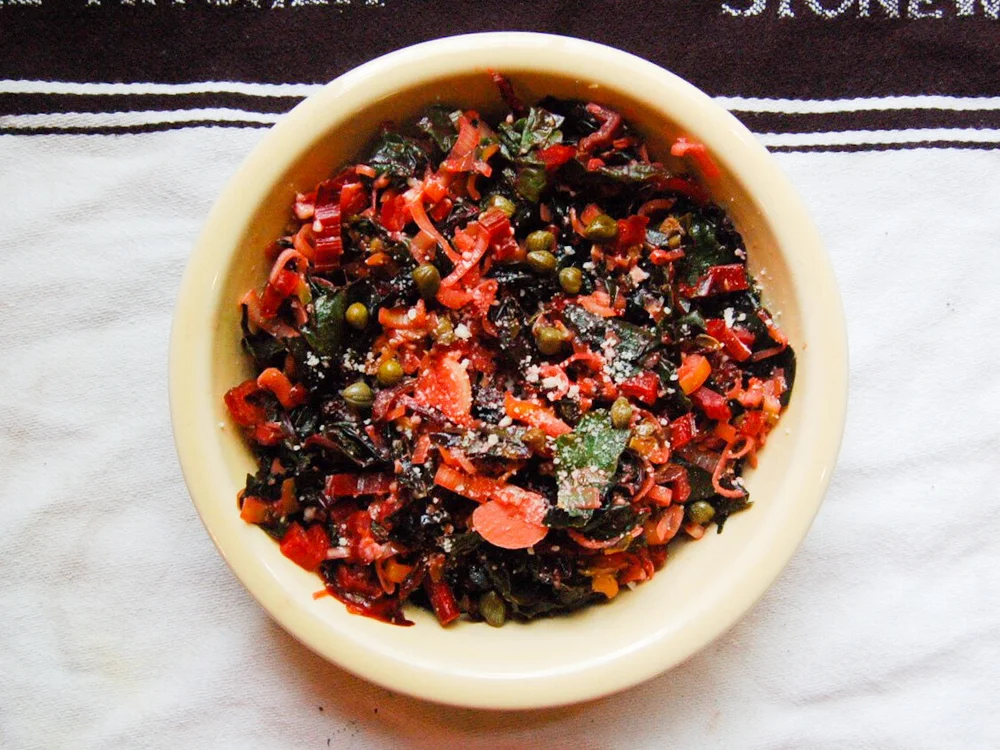 Swiss Chard With Capers And Parmesan Cheese My Culinary Fix