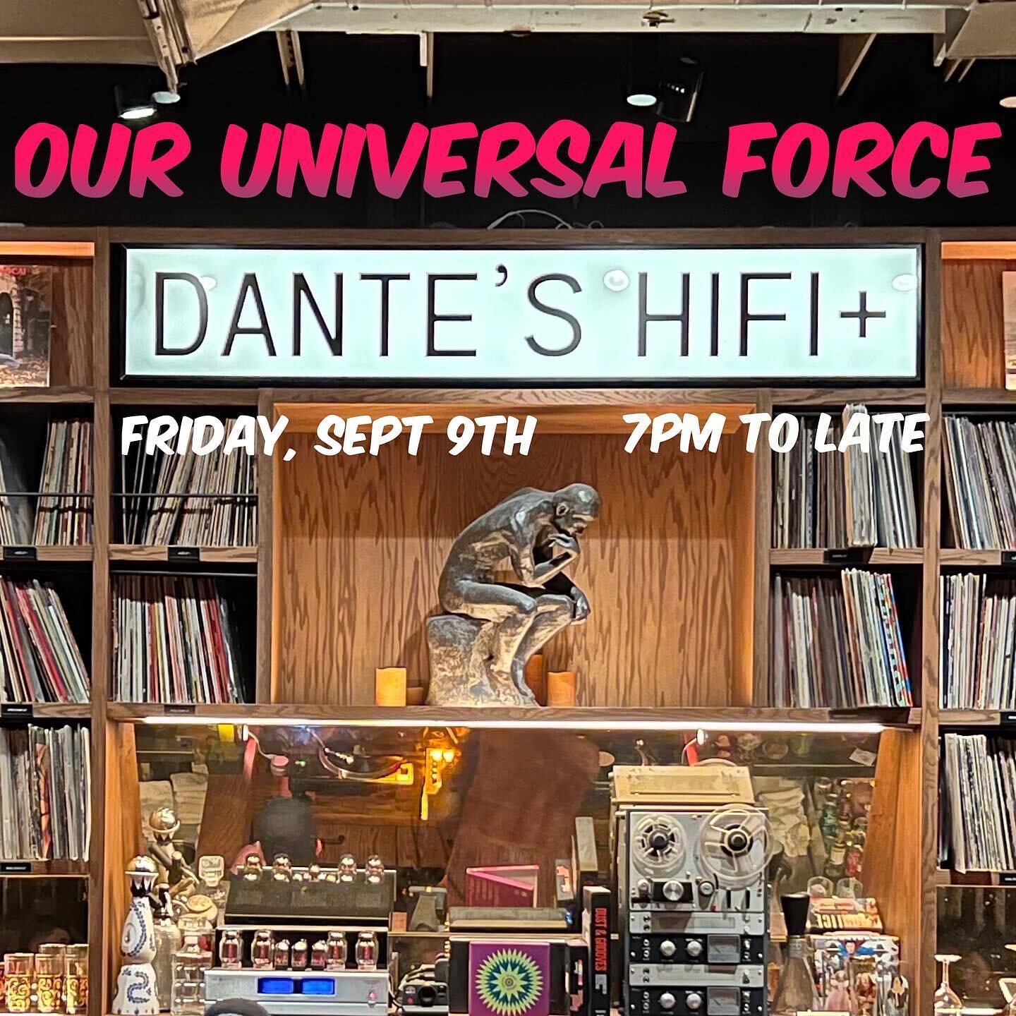 What&rsquo;s the best way to spend a Friday night?  At @danteshifi and @ouruniversalforce on the turntables