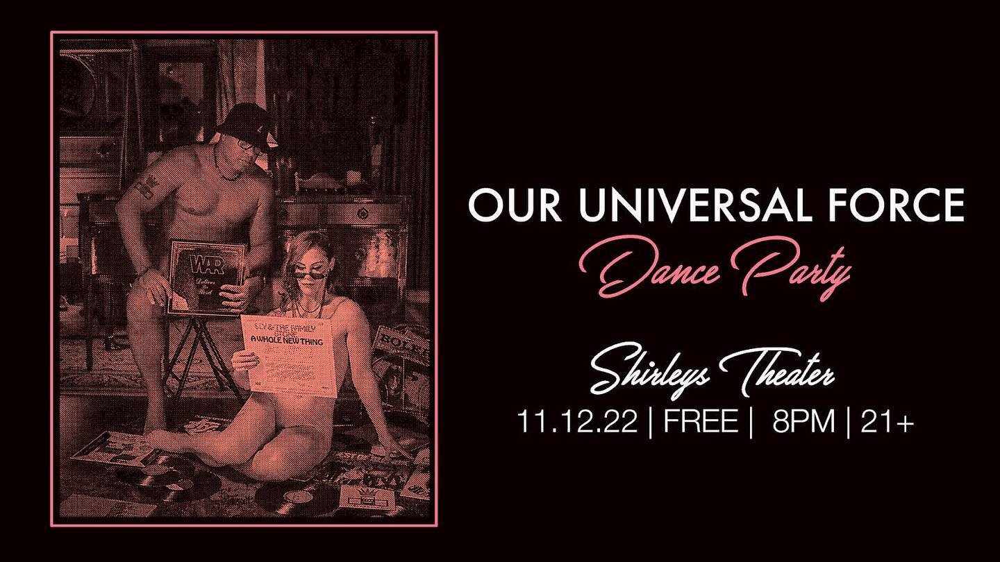 Calling All Dancers! @ouruniversalforce rocking the decks @grampswynwood in Shirleys Theater!  An event especially for #bboy #bgirl #breakdancing #waacking #voguing #popping #locking #dancehall and much more! @sohodutch and @ill_brieski on the decks!
