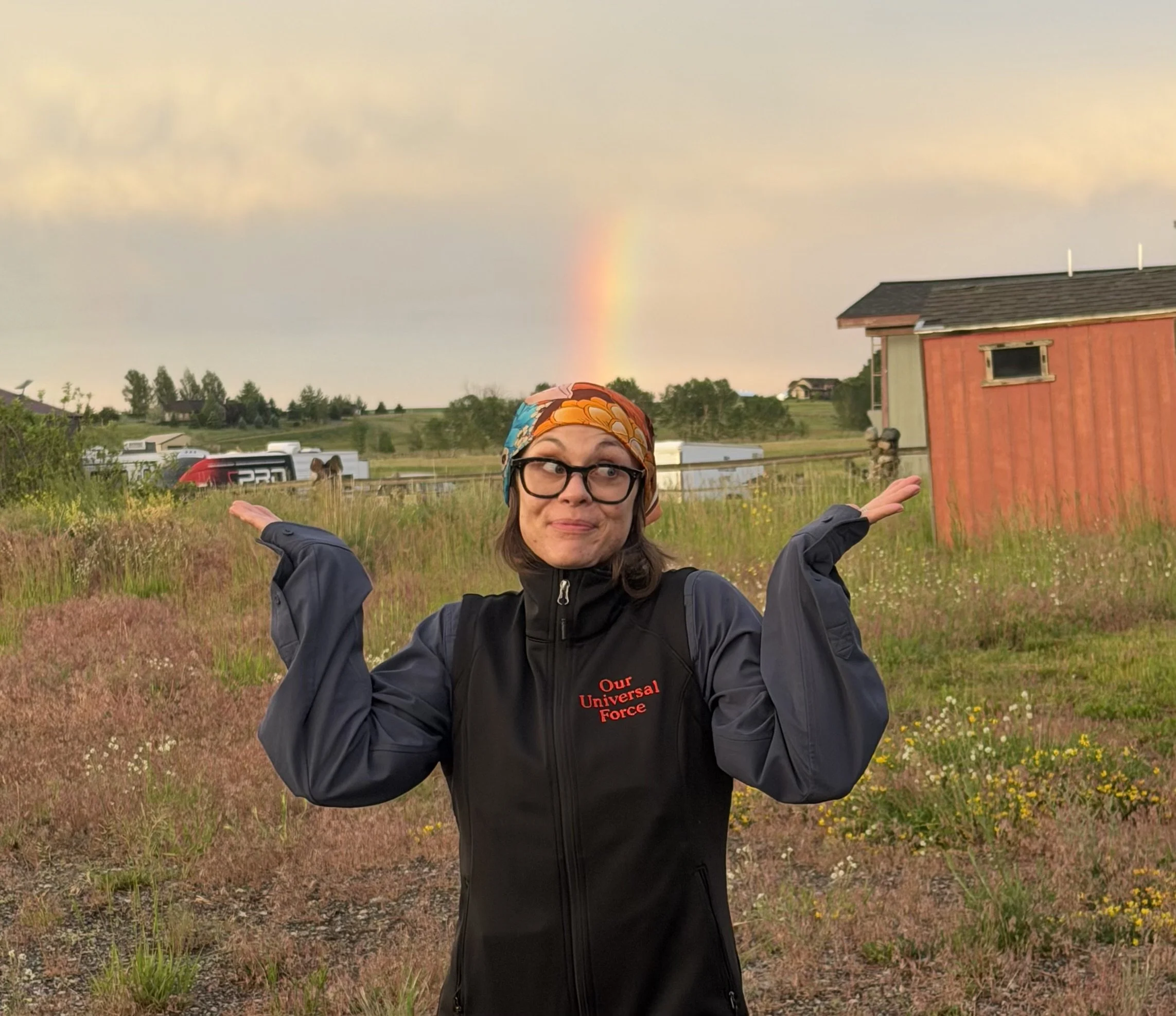 Rainbow and Barn