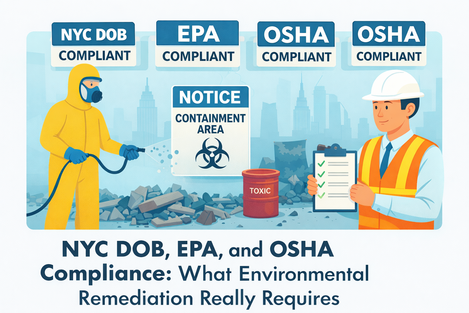 NYC DOB, EPA, and OSHA Compliance: What Environmental Remediation Really Requires