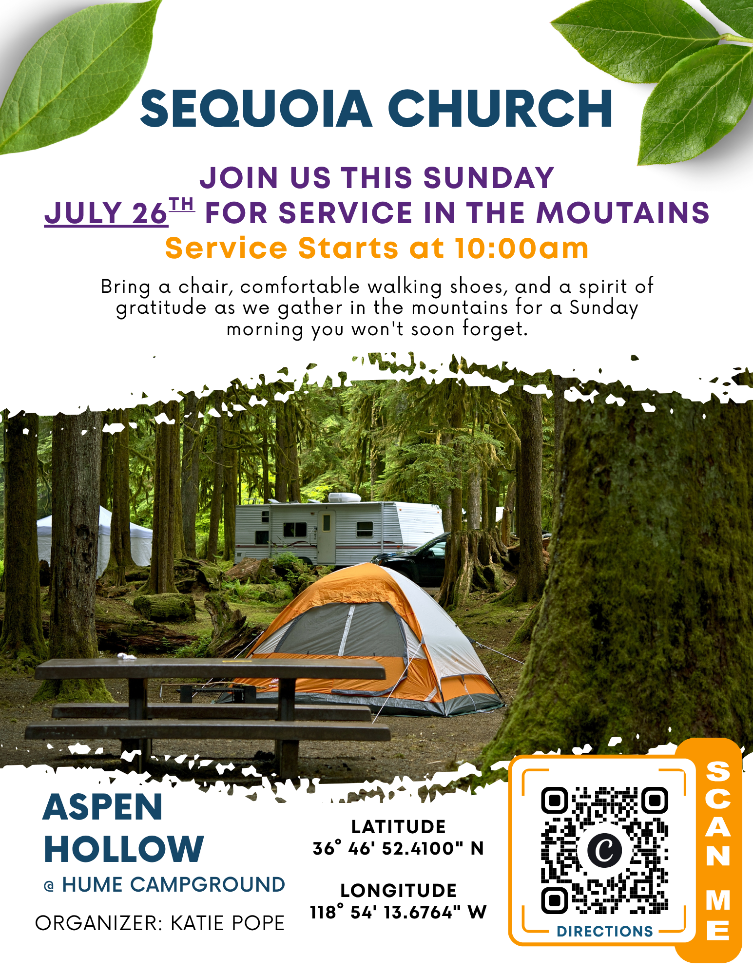 Sequoia Campout SUNDAY SERVICE
