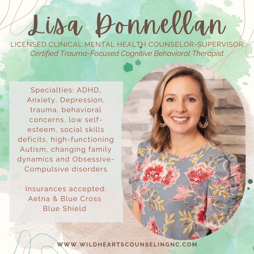 I'm thrilled to welcome Lisa Donnellan to the team! 

Lisa has over 18 years of counseling experience working with children, adolescents, and families. She offers a safe, non-judgemental, caring environment for her clients while utilizing Trauma-Focu